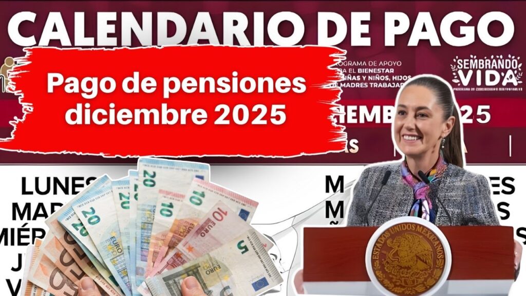 Pago de pensiones diciembre 2025: fechas confirmadas y bancos autorizados