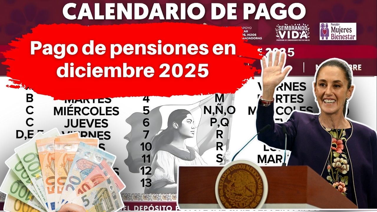 Pago de pensiones en diciembre 2025: consulta el calendario y las fechas por banco