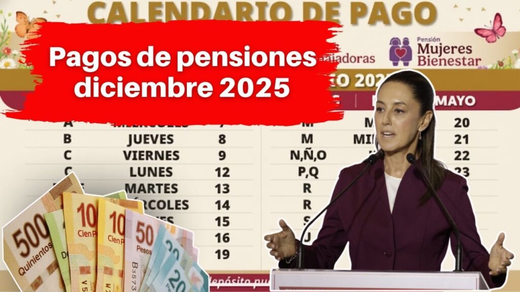 Pagos de pensiones diciembre 2025: calendario oficial y detalles importantes